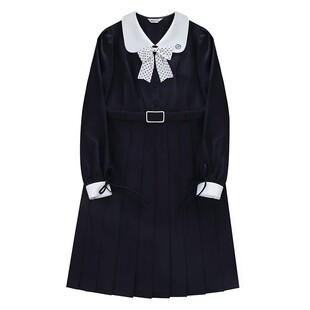 樱花家族原创jk制服【海岛夜】校供感学院风连衣裙百褶长袖套装女