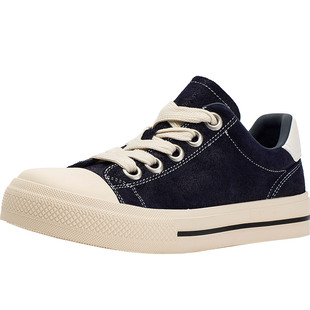 CDF女鞋2026春新款真皮时尚经典板鞋厚底轻便简约百搭休闲运动鞋