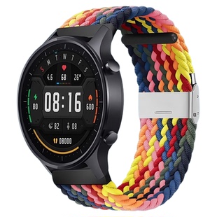 适用于华米手表表带amazfit GTR4/GTR3/GTS2e卡扣编织腕带小米color2/S1尼龙弹力米动青春男女智能手表替换