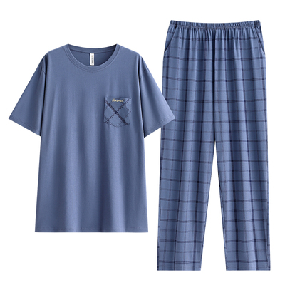 猫人睡衣男夏季三件套家居服套装