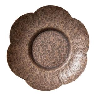 纯手工锤纹铜茶垫花瓣杯垫茶杯托茶托杯托隔热垫杯托茶具茶道配件