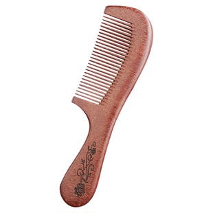 天然香檀木梳按摩梳整木梳子雕刻梳正品檀木梳长发专用梳细齿梳子