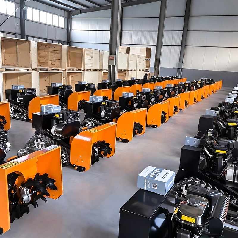 跨境遥控履带式抛雪机可切换割草机头庭院树林清雪多功能除雪机