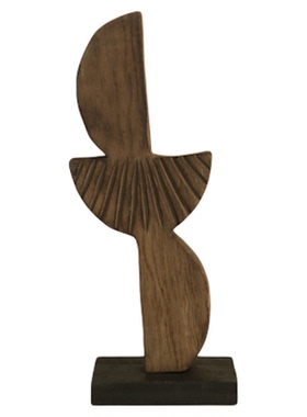 梵其侘寂风半圆几何木质桌面摆件