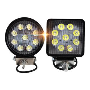 叉车前大灯LED灯9珠16珠白光12V48V80V杭叉合力工程车挖机照明灯