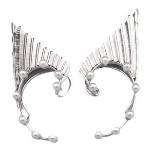 小众金属珍珠精灵耳耳挂无耳洞耳廓夹变装拍照装扮甜酷辣妹耳夹潮