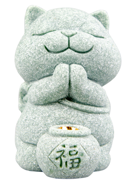 逗兽记青砂石摆件国潮桌面茶宠