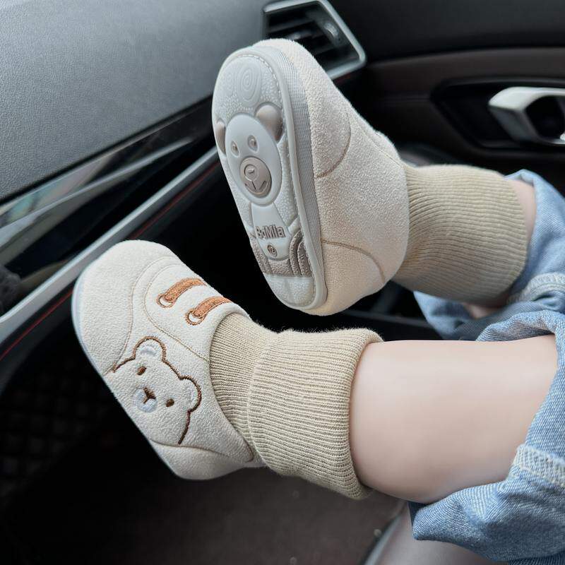 秋冬季婴儿鞋子男女宝宝0-1岁软底鞋袜3-6到12个月不掉加厚8外出9