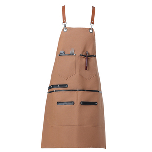 时尚围裙餐饮专用高颜值日韩系打金匠人厚帆布男女工作服定制logo