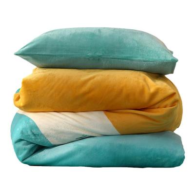 水星加厚保暖牛奶绒四件套不掉毛