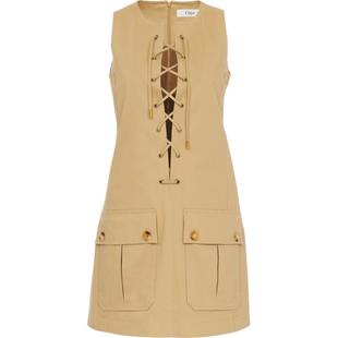 【限时折扣】Chloe蔻依 棉缎背心裙