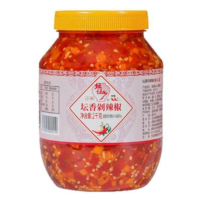 坛坛乡剁辣椒坛香辣椒酱4斤大瓶小炒湖南剁椒家用商用蒸鱼头辣椒