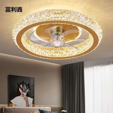 卧室吊扇灯2025新款吸顶灯高档饭厅一体家用遥控客厅LED现代轻奢