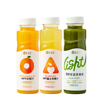 唯可鲜100%HPP果蔬汁鲜榨苹果汁