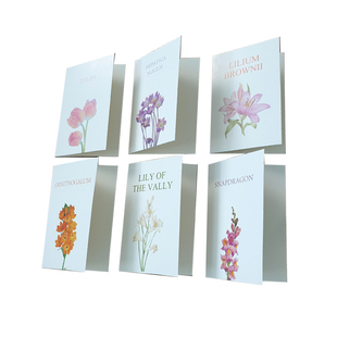 创意简约鲜花店留言贺卡折叠生日卡清新七夕祝福商务寄语小卡片