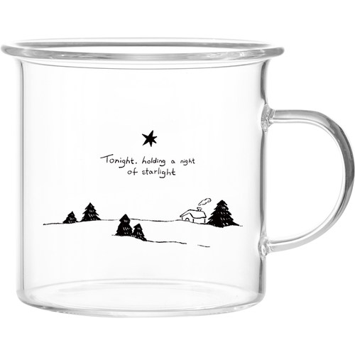 握一杯星光｜原创耐高温玻璃杯牛奶咖啡杯饮料果汁杯水杯泡茶杯