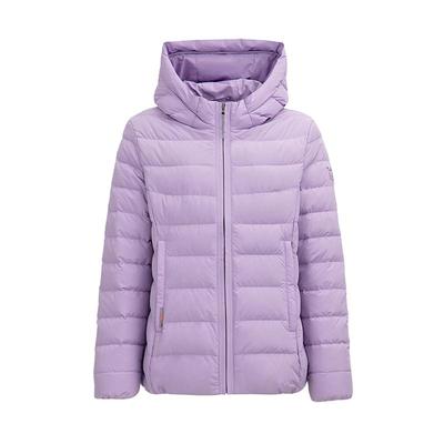 雪伦女士轻薄短款连帽羽绒服上衣