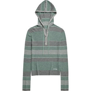 NO DIRECTION+运动感修身条纹连帽针织衫N610113611A