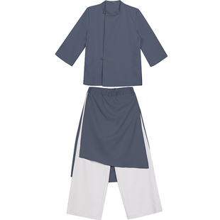 中国风新中式餐厅成都客栈茶馆茶楼服务员工作服前台收银员工服女