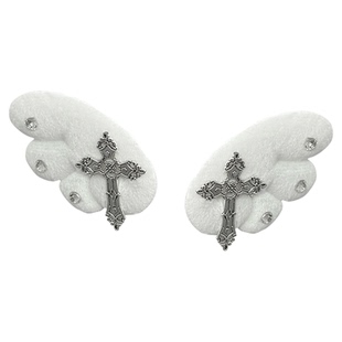 1Gangster Inn蕾系型翅膀十字架水钻发夹可爱软妹头饰亚文化边夹