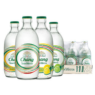 泰国进口chang牌泰象原味苏打水柠檬青柠气泡水无糖饮料0糖0脂0卡