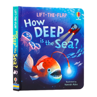 Usborne Lift the Flap 问与答翻翻书 How deep is the sea 大海有多深 英文原版 海洋深度科普绘本 亲子互动翻页设计海底奥秘探索