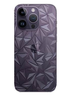 适用于16苹果15/14手机后膜iPhone13/12磨砂菱形全包11背膜xr3D保护贴