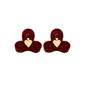 公主头抓夹前额刘海小发夹爱心蝴蝶结发抓可爱红色发卡头饰夹子女