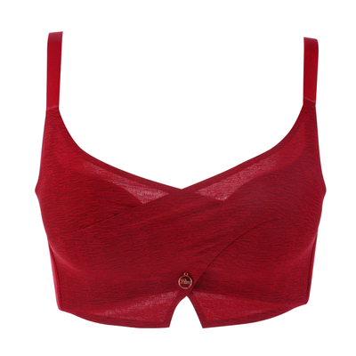 红色内衣本命年结婚聚拢上托无痕