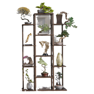 轻奢中式花架子花盆架室内绿萝客厅绿植花几阳台落地式多层置物架