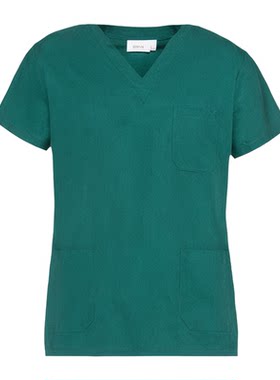 洗手衣短袖套装医护手术衣夏手术室V领全棉隔离衣宠物医院工装