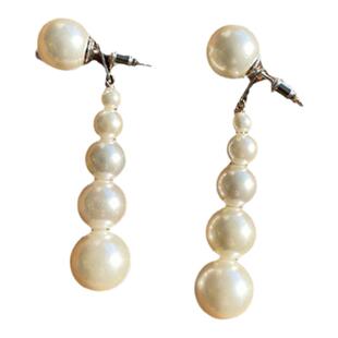 新中式自制sophie buhai黑玛瑙渐变珠耳环法式一款两戴小众耳饰