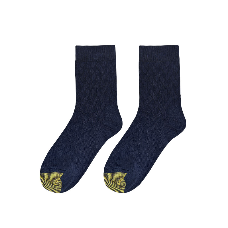 oceanwings Socks 男士春夏竹纤维中筒袜抗菌藏青商务休闲袜子男