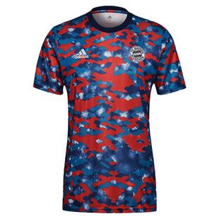 天朗足球阿迪达斯21/22尤文 拜仁 曼联赛前训练短袖足球服GR2934