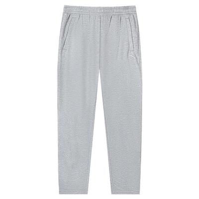 安踏加绒裤子男灰色加绒直筒长裤