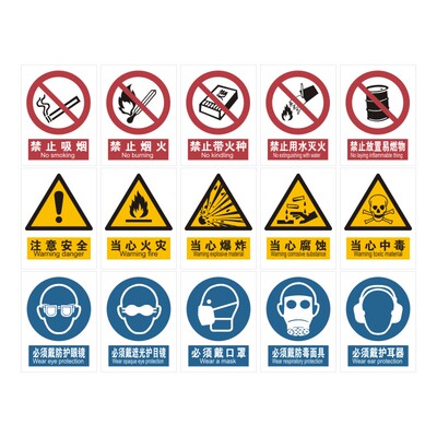 安全标识警示牌禁止吸烟提示标志
