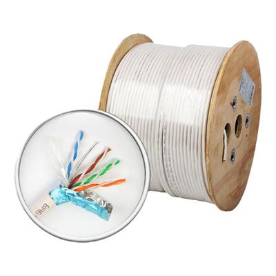 百森超五类Cat5e屏蔽百兆24AWG线规八芯无氧铜网线家用200米箱线