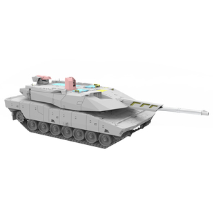 恒辉 黄蜂 VS720029 1/72 KF51黑豹坦克 拼装模型 附半拼接履带