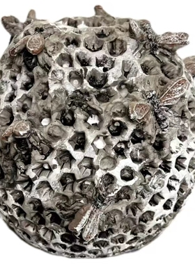 招财蜂巢仿真树脂艺术摆件客厅植物造景家居软装