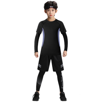 儿童速干运动套装紧身衣训练服冬