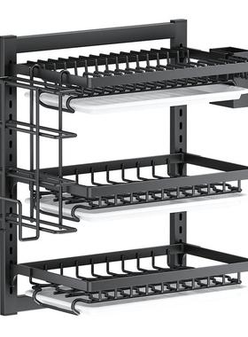 厨房置物架碗碟收纳架家用碗筷收纳盒多层壁挂式放碗盘碗架沥水架