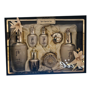 韩国后拱辰享WHOO后天率丹套装水乳套盒天率丹面霜七件套盒