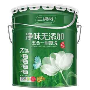三棵树净味五合一墙面漆白色内墙防霉乳胶漆室内家用自刷油漆涂料