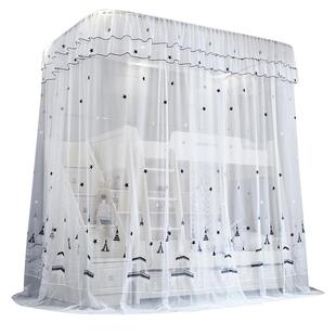 2023年新款子母床蚊帐上下铺导轨U型家用儿童高低床双层一体式夏