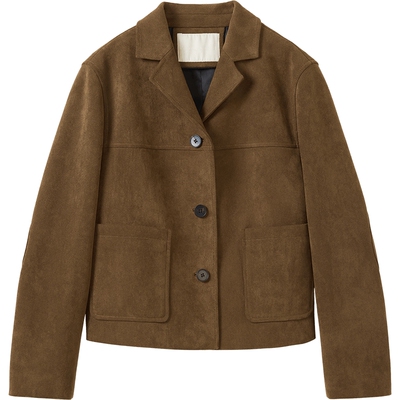 播商场同款正肩西装领磨毛短外套女秋季新款宽松上衣BDS3XD3551