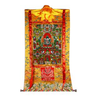 藏村挂件和娃挂件唐卡中式手工装裱矿物颜料印刷文武百尊装饰挂画