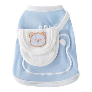 可爱狗狗衣服挎包猫咪背心夏天防掉毛薄款贵宾比熊小型犬宠物春装