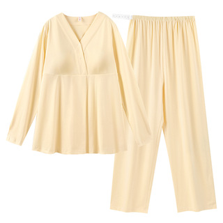 雅特茂月子服纯夏季薄款产后棉孕妇睡衣产妇喂奶哺乳衣孕期家居服