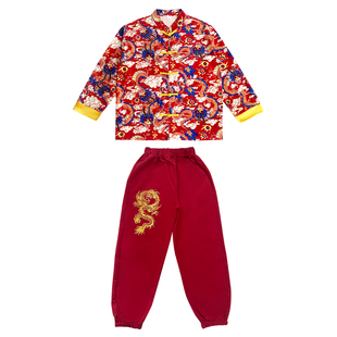 儿童啦啦队演出服小学生运动会中国风合唱演出服男童女童国潮套装