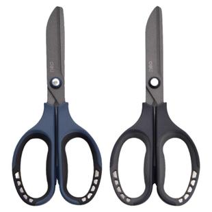 得力特氟龙镀层剪刀合金不锈钢剪刀办公剪刀美工剪刀不粘胶带家用剪刀学生中号大号涂层无尖圆头